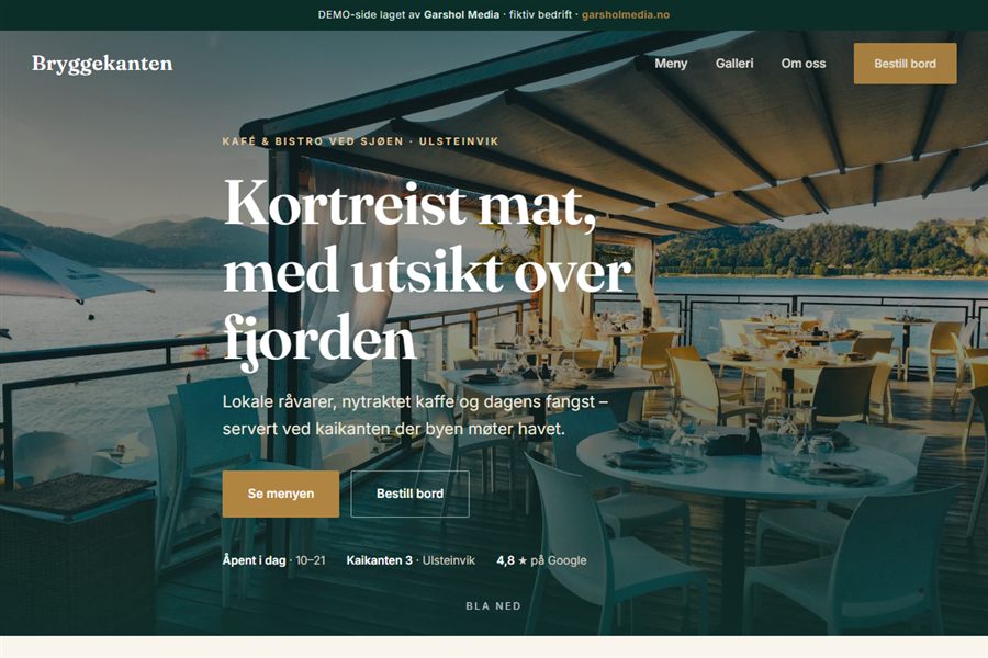 Bryggekanten – restaurant-demo